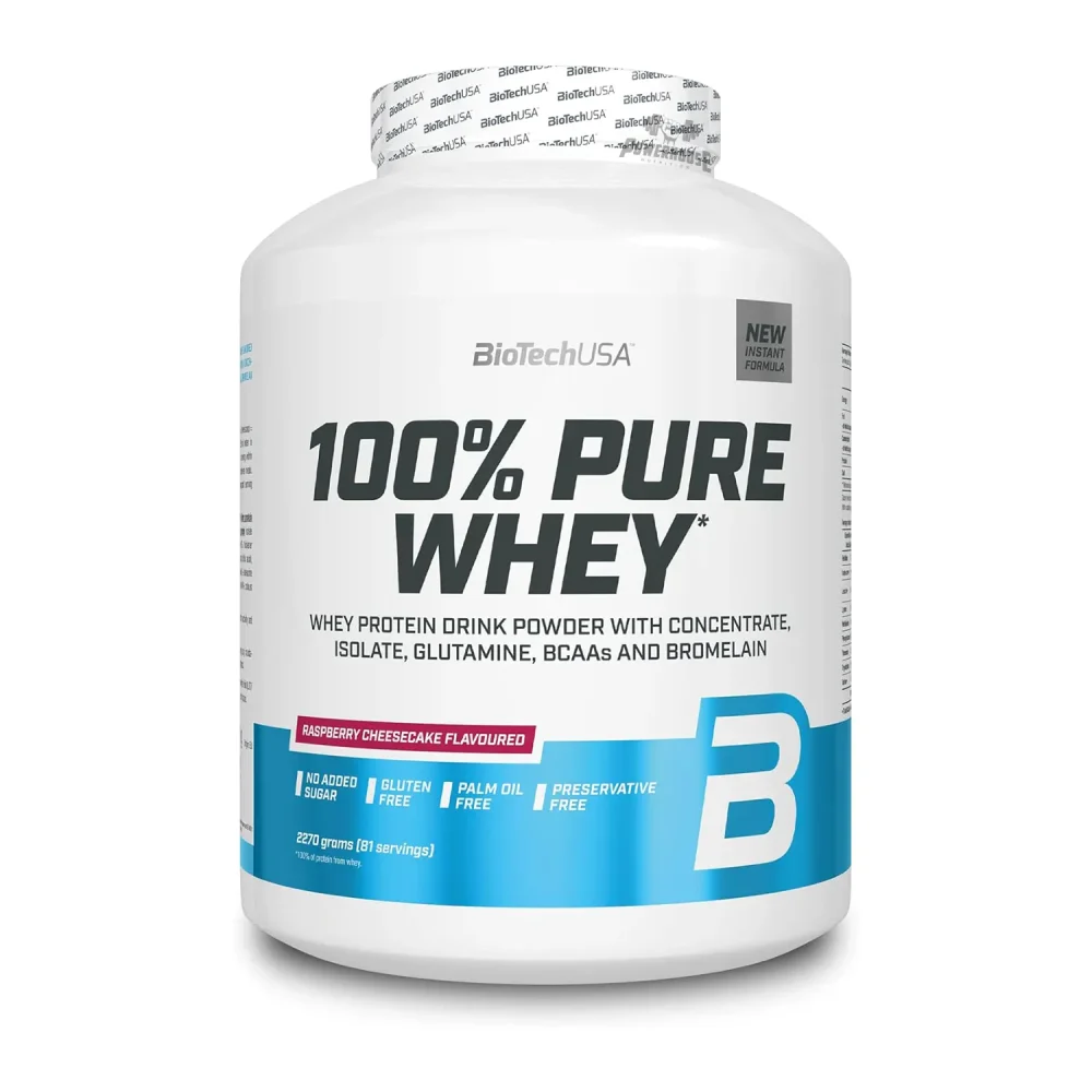 BioTechUSA 100% Pure Whey 2270g raspberry cheesecake suplementi protein mk