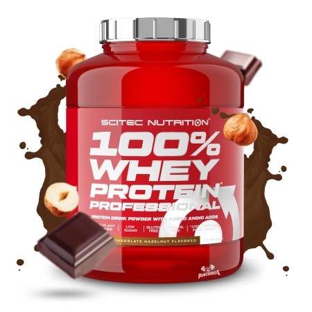 Scitec Nutrition 100% Whey Professional Protein Chocolate Hazelnut 2350g Powerhouse Nutrition Suplementi MK