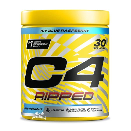 cellucor c4 ripped pre-workout icy blue raspberry 30 порции суплемент за сила и перформанси