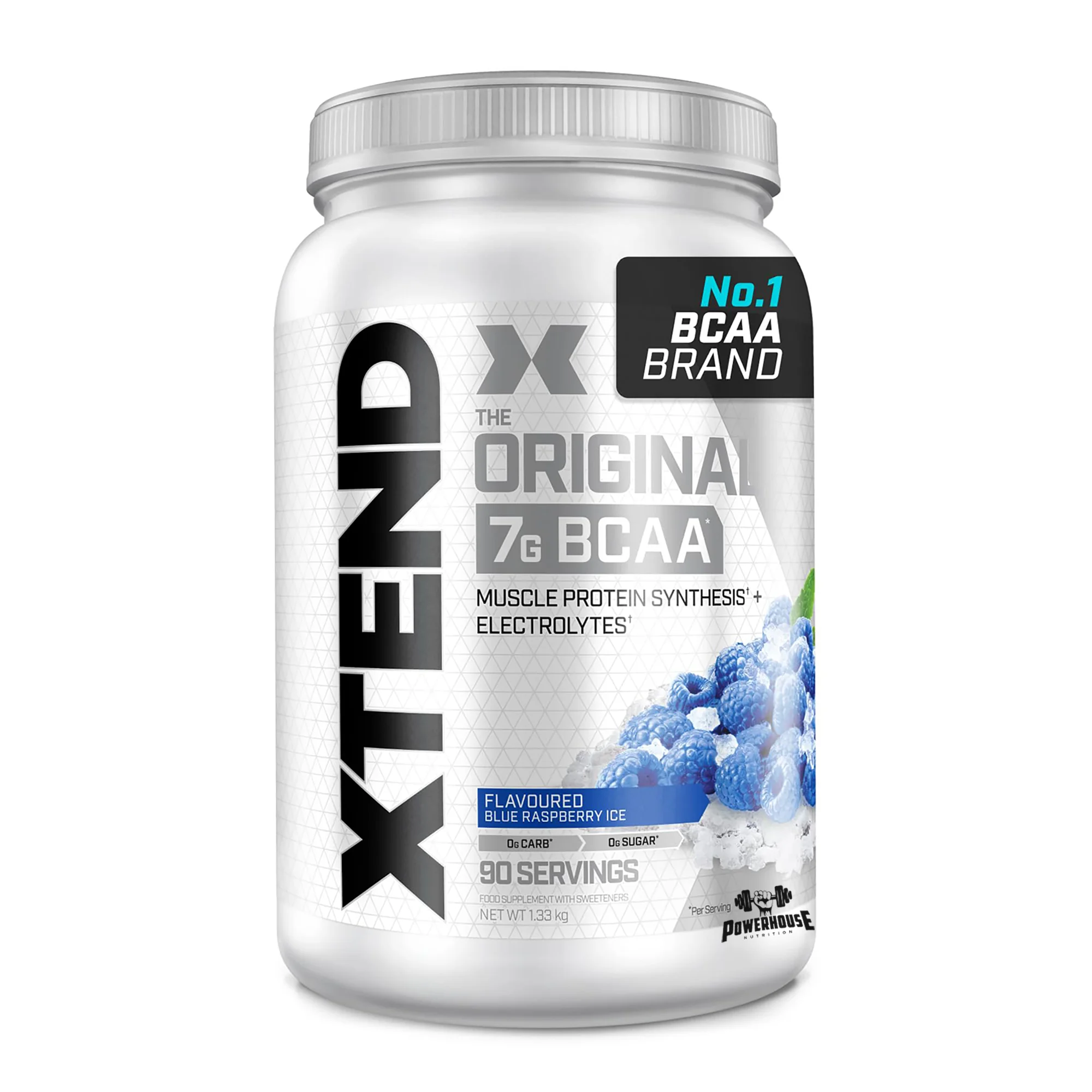 XTEND The Original 7G BCAA 90 Servings Blue Raspberry Ice Powerhouse Suplementi Makedonija
