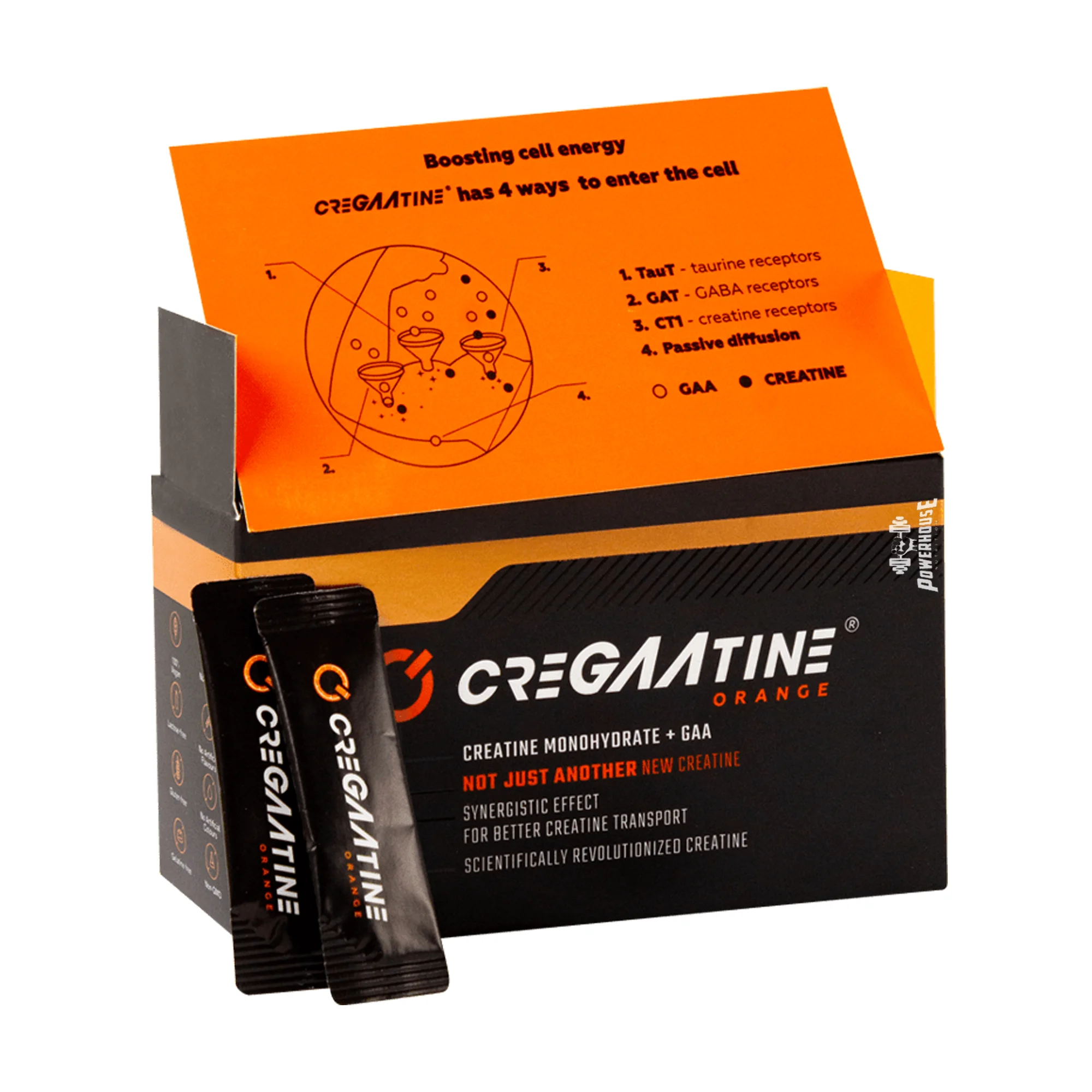 creGAAtine Creatine Orange Monohydrate plus GAA 60 kesicki Kreatin Suplementi Makedonija