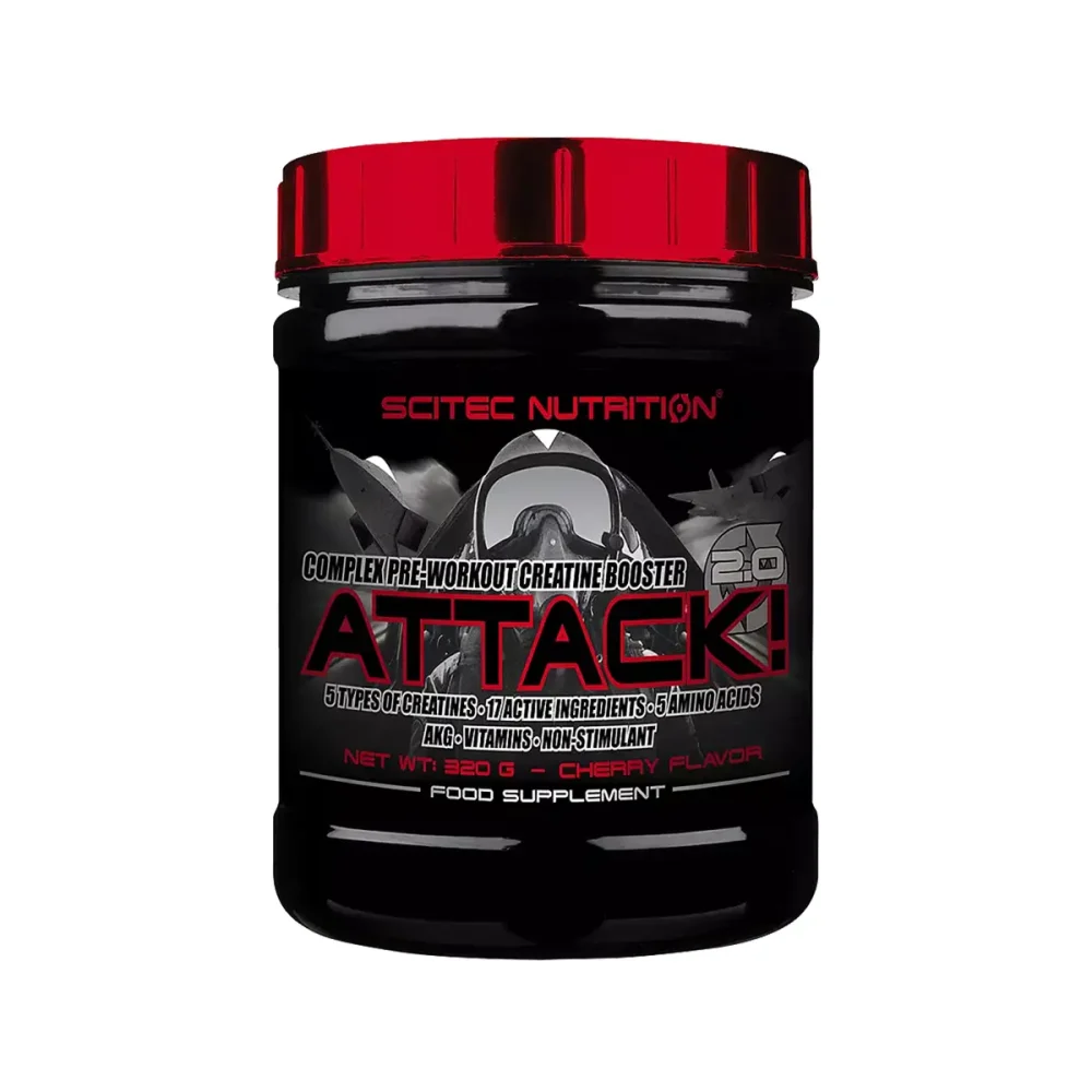 scitec nutrition attack 2.0 320g cherry