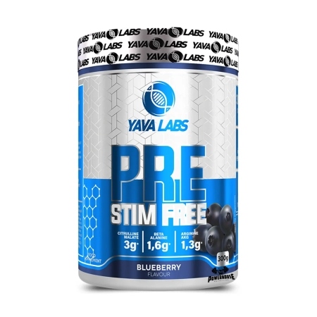 yava labs pre workout stim free 300g blueberry powerhouse suplementi mk