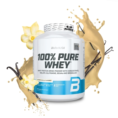 BioTechUSA 100% Pure Whey Bourbon Vanilla 2270g 81 Servings Powerhouse Suplementi MK