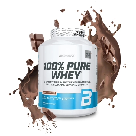 BioTechUSA 100% Pure Whey Chocolate 2270g 81 Servings Powerhouse Suplementi MK