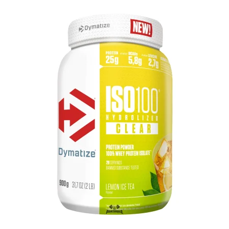 Dymatize ISO 100 Hydrolized Clear Lemon Ice Tea 900g Protein Supplements MK Powerhouse