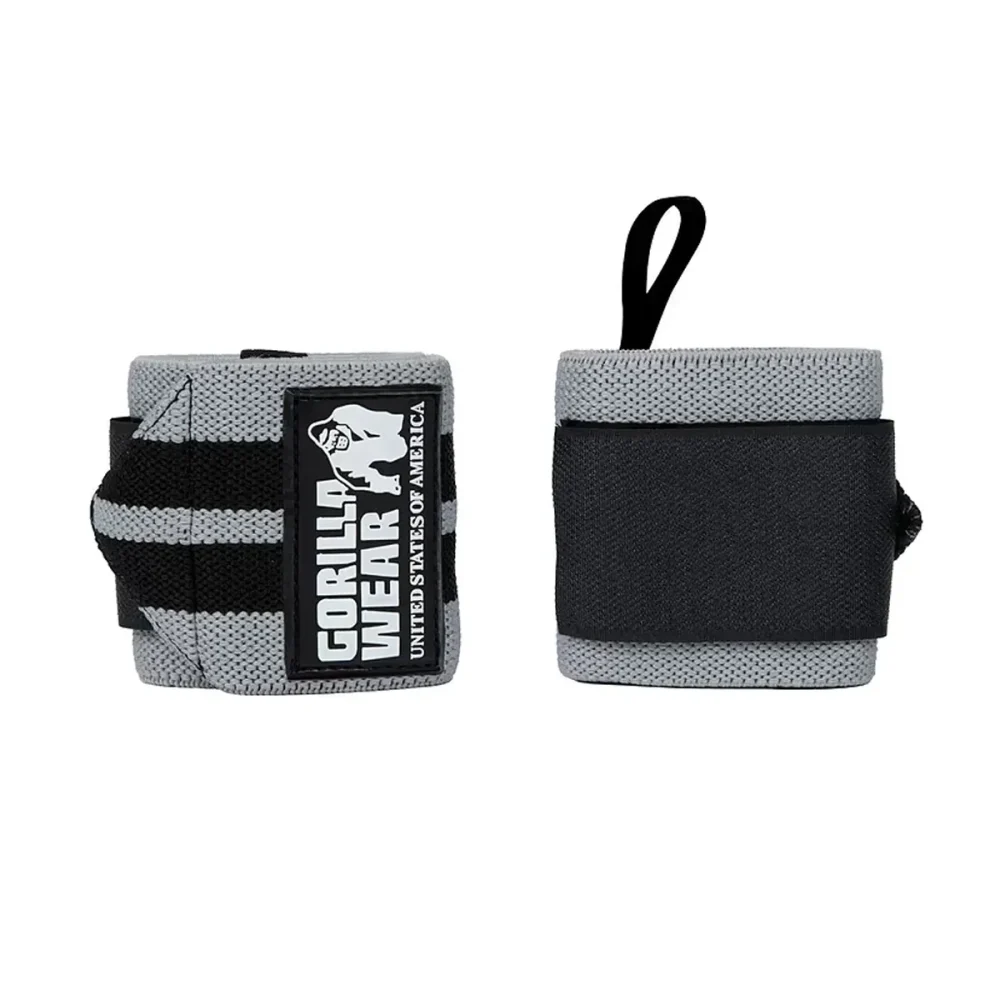 Gorilla Wear Wrist Wraps PRO Gray Black Fitnes oprema Powerhouse Shop mk