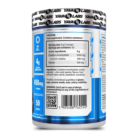 Yava Labs Creatine Flavored Info, 300g