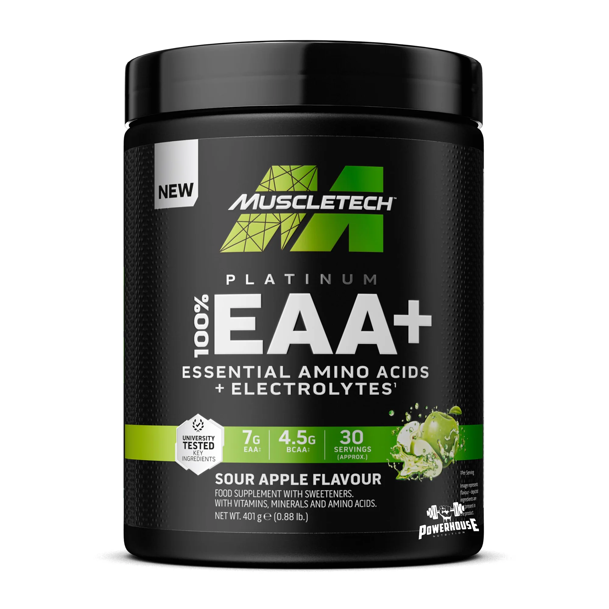 Muscletech Platinum 100% EAA+Essentail Amino Acids + Electrolytes Sour Apple 30 Servings Amino kiselini MK