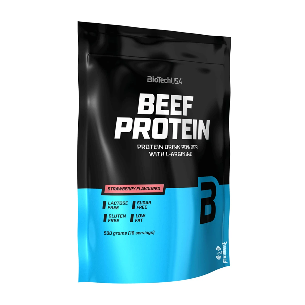 Biotech USA Beef Protein Drink Powder Strawberry 500g Powerhouse Proteini mk