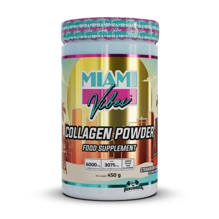 miami vibes collagen powder strawberry flavour 450 g powerhouse kolageni mk