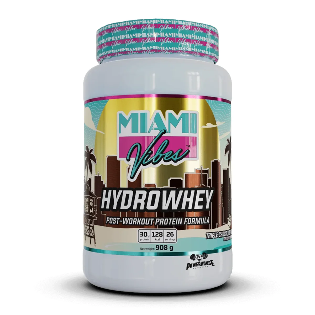miami vibes hydro whey protein triple chocolate 908g powerhouse proteini mk