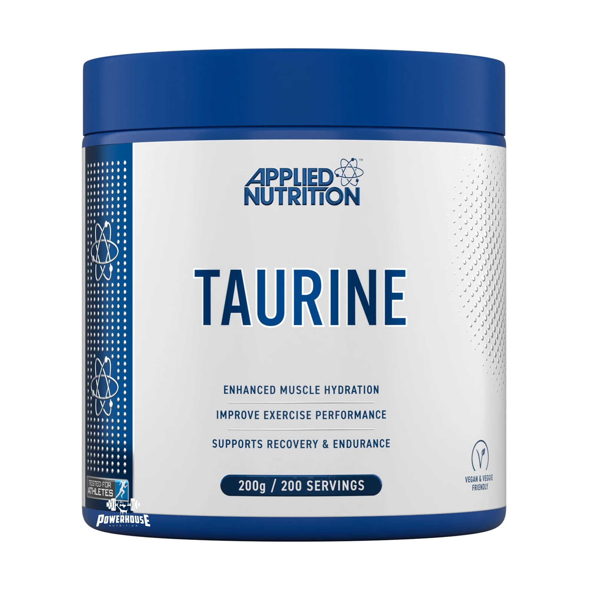 applied nutrition taurine 200g аминокиселини во прав за пиење, за перформанси пред вежбање