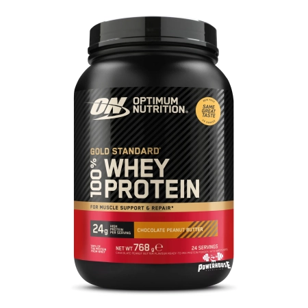 100% Whey протеин во прав од Optimum Nutrition за градење мускули и закрепување