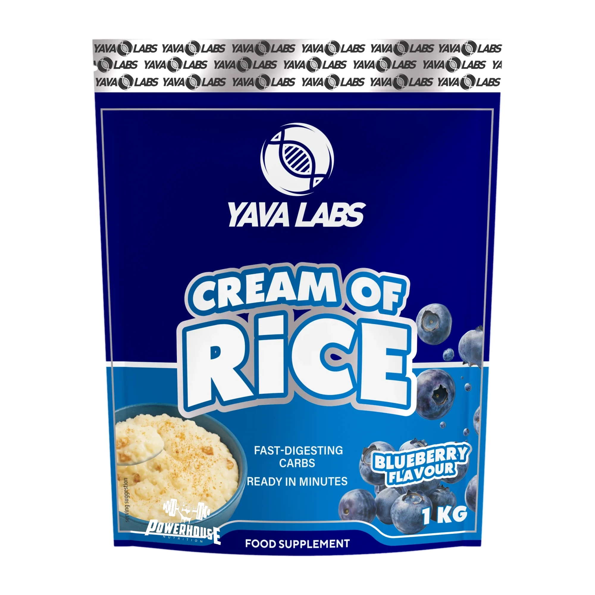 yava labs cream of rice 1kg blueberry powerhouse nutrition mk