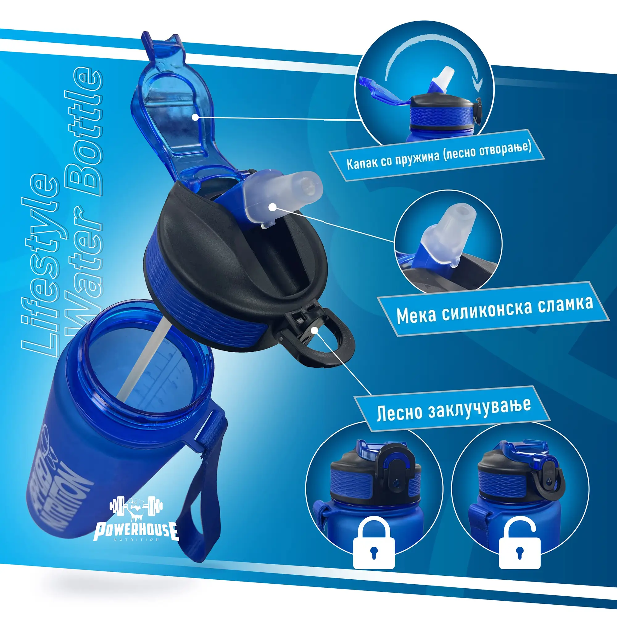 applied nutrition lifestyle 1 litre water bottle powerhouse nutrition